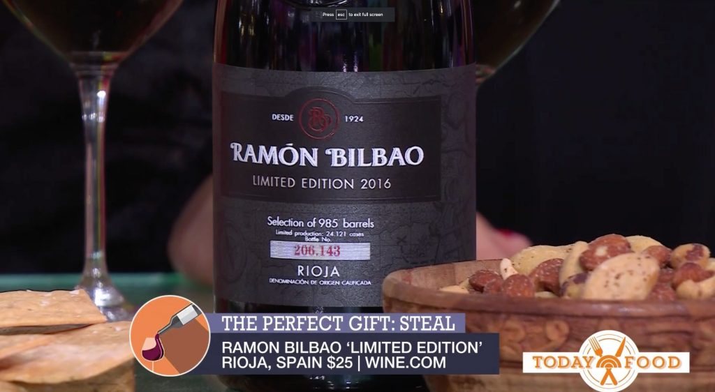 Rioja Ramon Bilbao on the Today Show