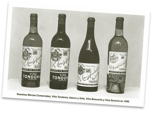 Nuestras Marcas, Vina Tondonia, blanco y tinto, Vina Bosconia y Vina Zaconia