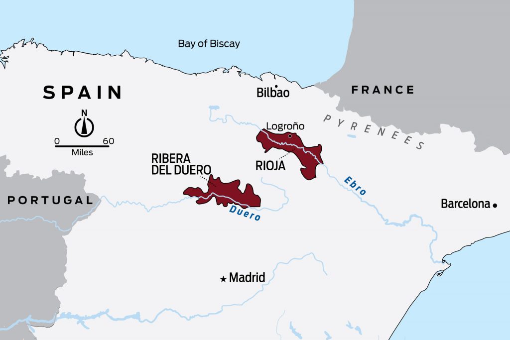 Rioja Ribera map