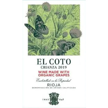El Coto Crianza 2019 Made from Organic Grapes