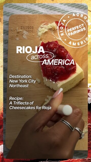A sweet ending, perfectly paired. 🍰🍷

New York City's iconic cheesecake gets the Rioja treatment, with both red and white varietals bringing out the rich, creamy flavors of this quintessential dessert.

Follow along for more city-unique pairings, and read all about NYC at the link in our bio.