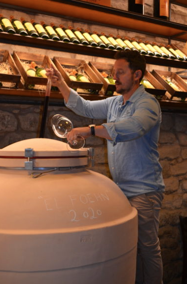 Jamie Gutiérrez, owner of Mayor de Migueloa winery in Spain's La Rioja region.