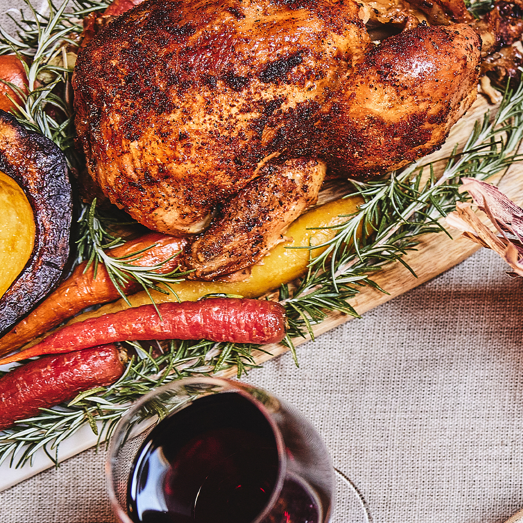 Thanksgiving Table with Rioja Wine