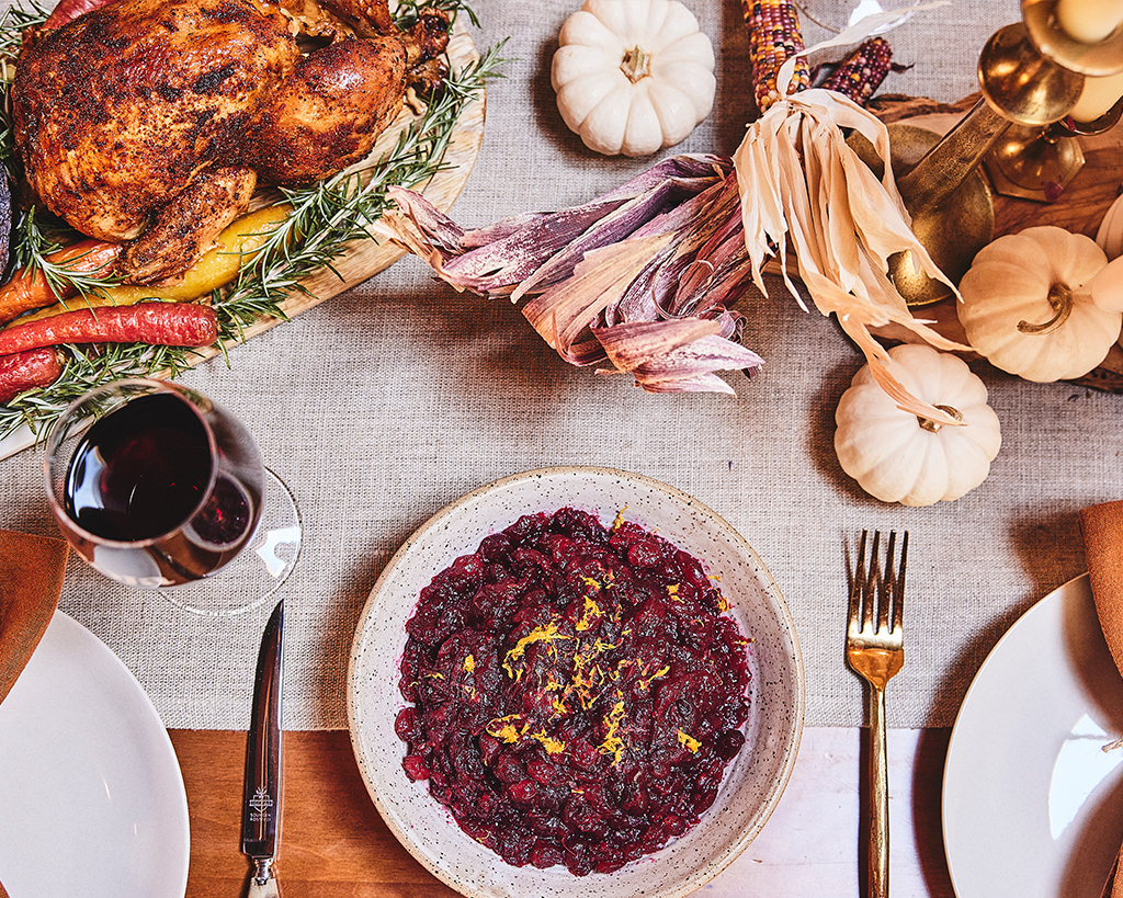 Thanksgiving Table with Rioja Wine